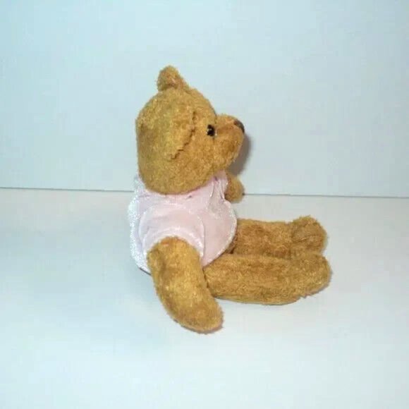 Breast Cancer Bear Avon 2001 Plush 7" Plush Pink Velvet Shirt Awareness Survivor - Picture 4 of 5